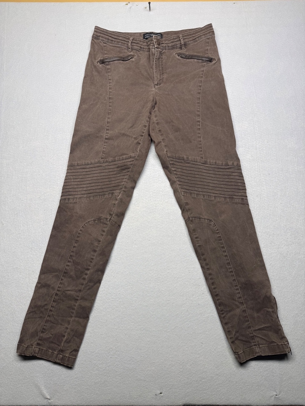 Peruvian Connection Brown Moto Style Pants Regular M